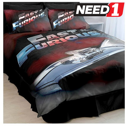 Fast & Furious Queen Quilt Cover Set