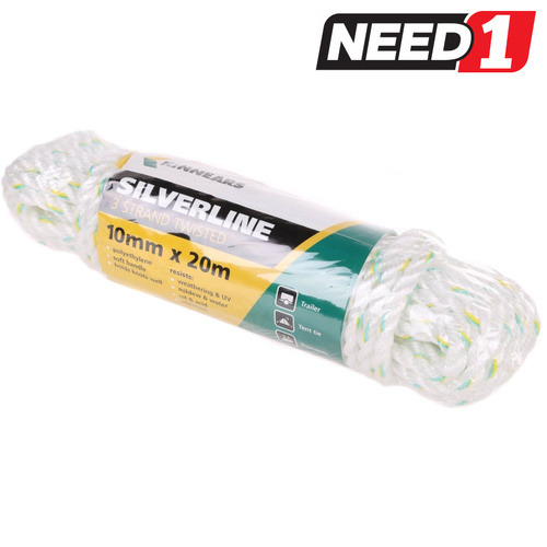 3-Strand Multi-Purpose Rope - 20m x 10mm