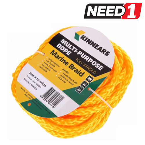 Marine Braid Multi-Purpose Rope - 10m x 8mm