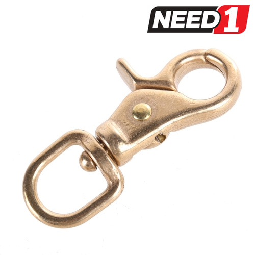 Solid Brass Swivel Claw Snap Hook