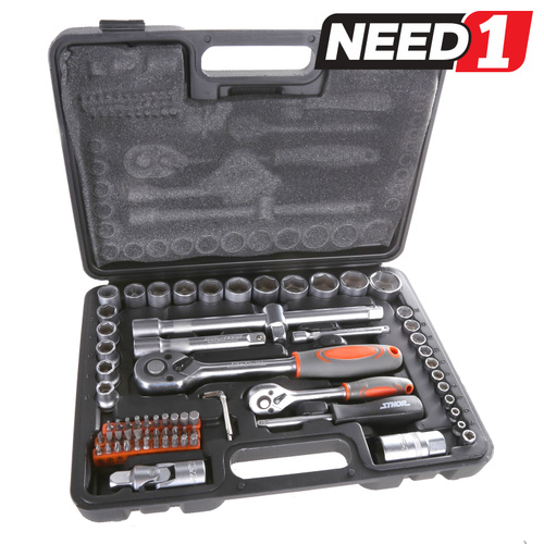 72pc 1/2" & 1/4" Drive Socket Set CrV