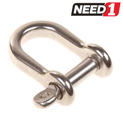 (5 Pack)  Dee Shackle | 8mm | STAINLESS STEEL GRADE 316 | Semi Round 