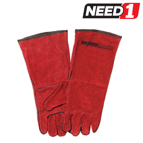 Two Left Handed Red Welding Gloves