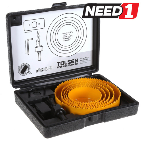 8pc Hole Saw Set