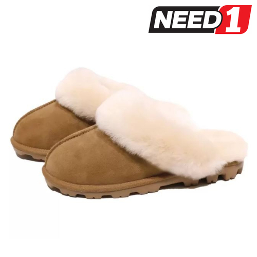 Women's Shearling Slipper, Chestnut