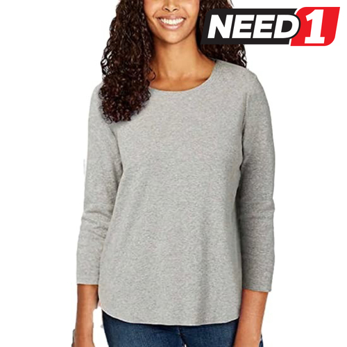 Women's 3/4 Sleeve Slub Tee