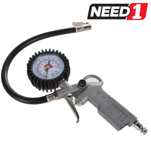 Pneumatic Tyre Gun & Pressure Gauge 170psi