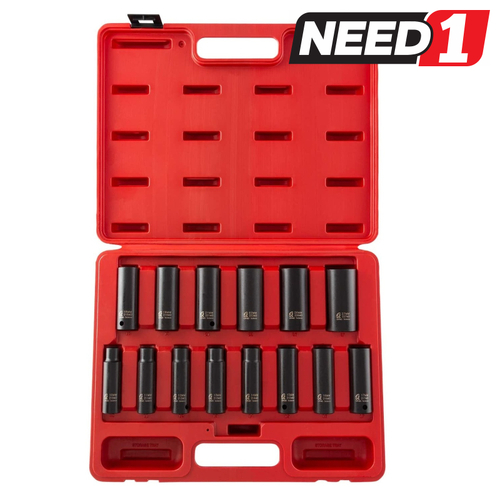 14pc 1/2" Drive Deep Impact Socket Set