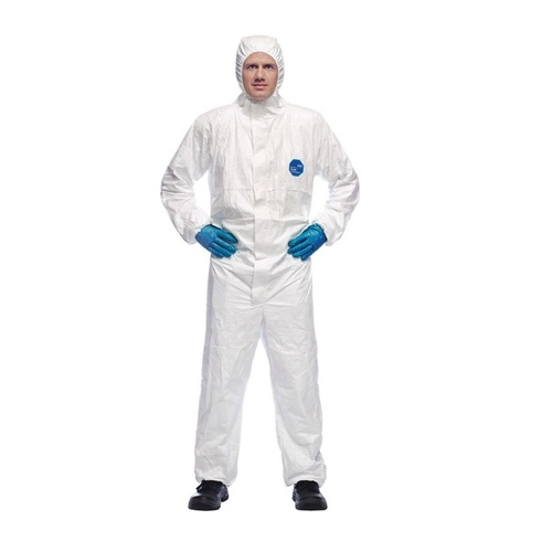 Tyvek Elasticated Wrist, Ankle & Hood Disposable Coverall with Zipper Closure