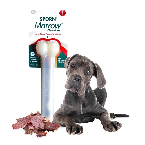 2 x Extra Large Jerky Flavour Marrow Chew Bone Dog's Toy