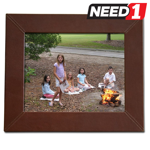 Leather Photo Frame, Mocha