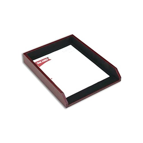 Leather Letter Tray Burgundy Two-tone