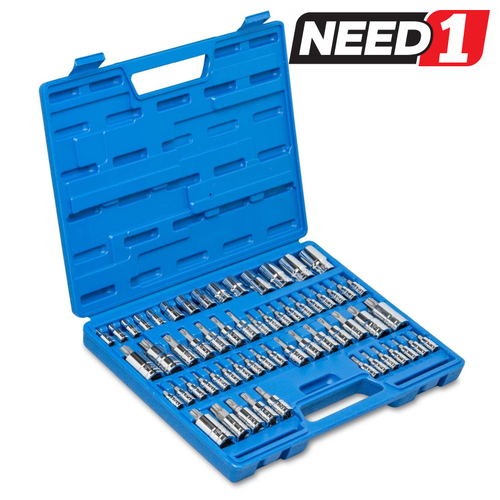 60pc Master Torx Bit Socket & External Torx Socket Set