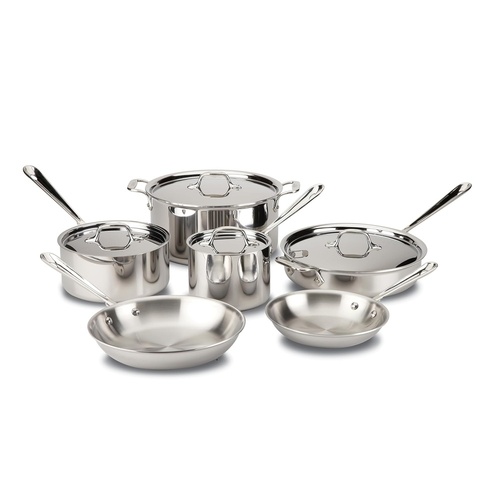 D3 Stainless Steel 3-ply Bonded 10-piece Cookware Set