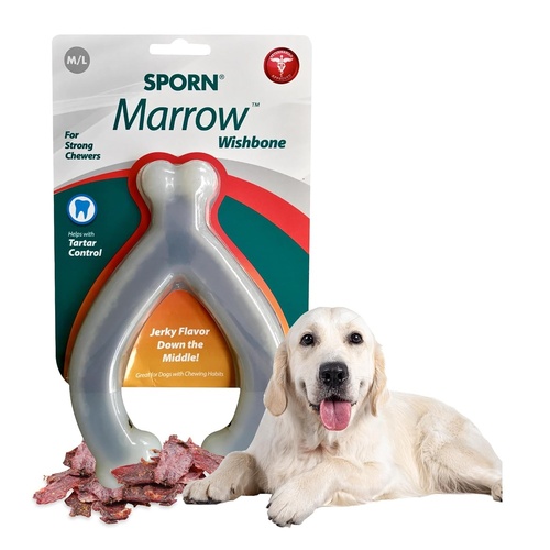 5 x Jerky Flavour Marrow Wishbone  Dog's Toy