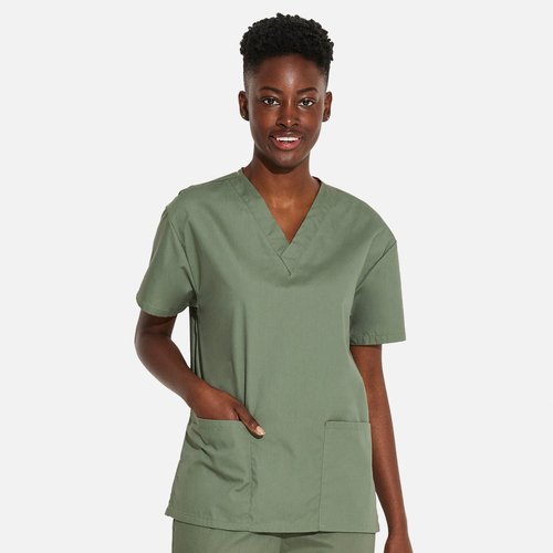 Women's V-Neck Solid Scrub Shirt