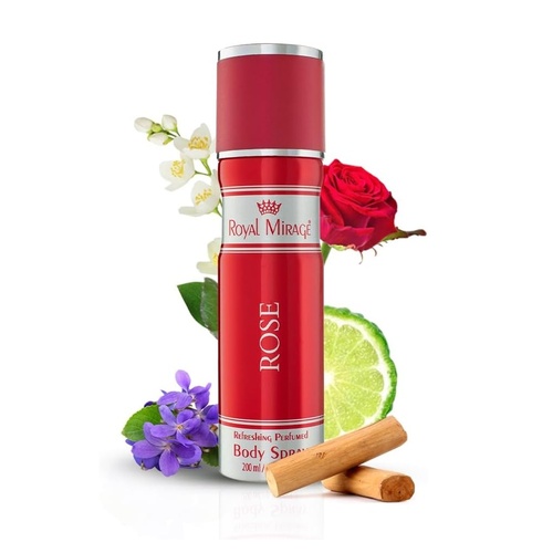 3 x 200ml Unisex Rose Long Lasting Daily Body Deodorant Spray