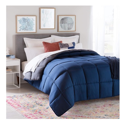 All-Season Reversible Down Alternative Quilted Comforter and Duvet Insert