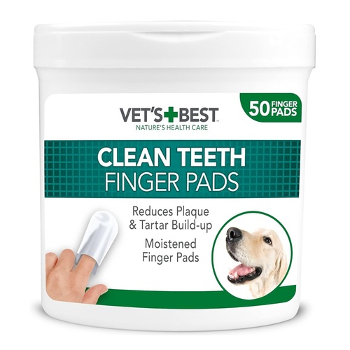 50pcs x Teeth Cleaning Finger Disposable Wipes Pad for Dogs & Cats
