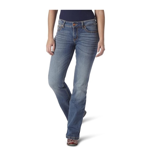Women's Retro Mid Rise Boot Cut Jeans
