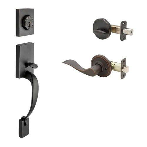 Craftsman Front Entrance Handleset With Right Hand Waverlie Lever Interior