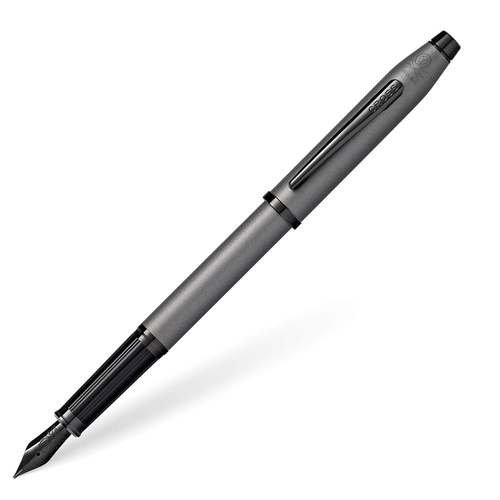 Gunmetal Grey Fine Fountain Pen with Black PVD
