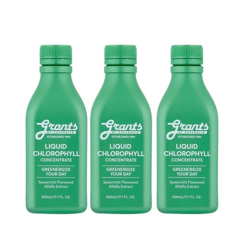 3 x 500ml Spearmint Flavoured Chlorophyll Liquid