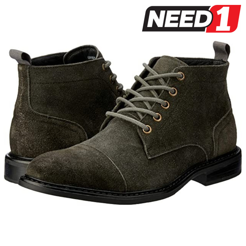 Men's Grimes Suede Boots, Charcoal