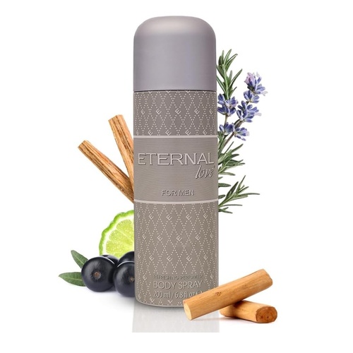 2 x 200ml Men's Fresh Aromatic Long Lasting Body Spray