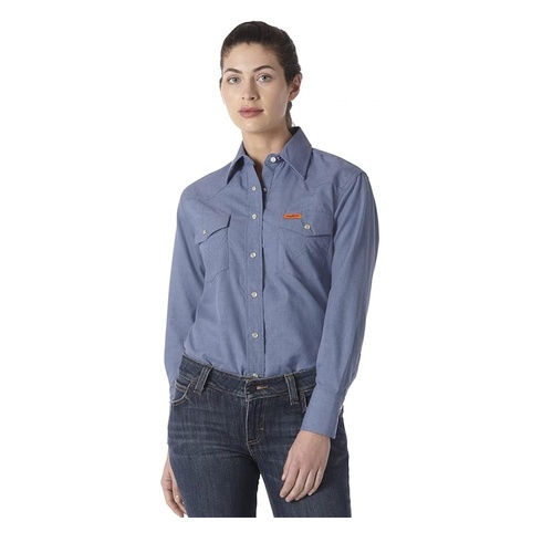 Women's FR Western Long Sleeve Snap Work Shirt