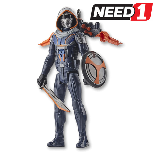 Titan Hero Series Black Widow Blast Gear Action Figure 12" Taskmaster