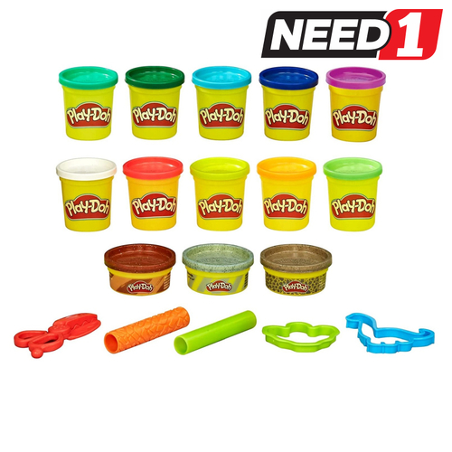 Dinosaur Theme Pack, 13 Tubs Modelling Dough with 5 Tools