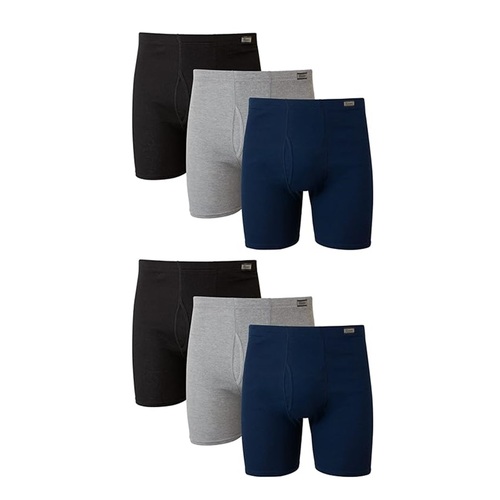 6pc Men's Tagless Comfort Soft Waistband Boxer Briefs
