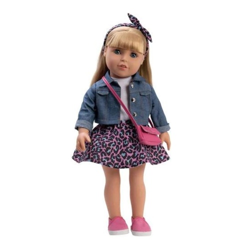 18” Amazing Girl Doll "Claire Cheetah Chic" in Denim Jacket