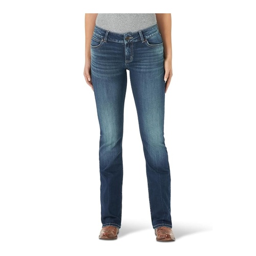 Women's Retro Mae Mid Rise Stretch Boot Cut Jeans