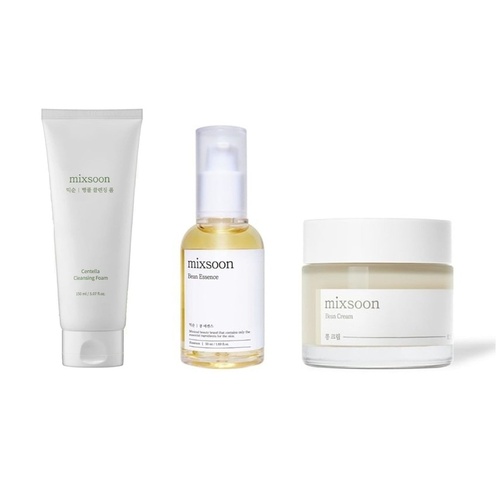 3pcs Skincare Set: Bean Essence, Bean Cream & Centella Cleansing Foam