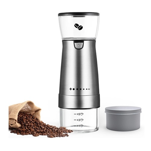 Electric Adjustable Stainless Steel Rechargeable Coffee Bean Grinder Machine