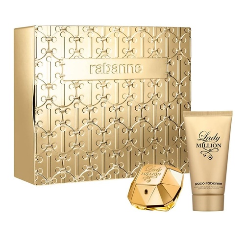 2pk x Women's Lady Million Eau de Parfum Gift Set: 50ml EDP & 75ml Lotion