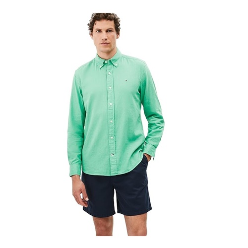 Men's Pigment Dyed Regular Fit Linen Shirt