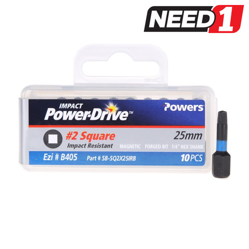 Impact Screwdriver Bits - Square 