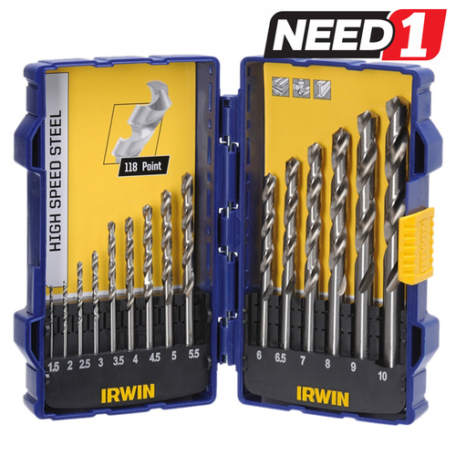 15pc High Speed Steel Drill Bit Set