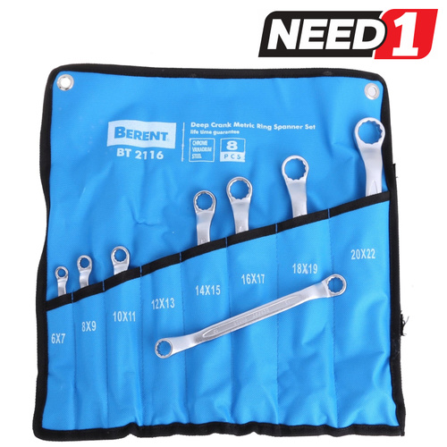 8pc Double Ring Wrench Set