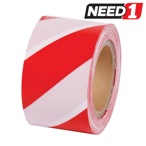 Red & White Hazard Barrier Tape