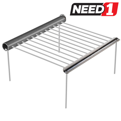 Portable Stainless Steel Camp Grill - 30cm x 25cm