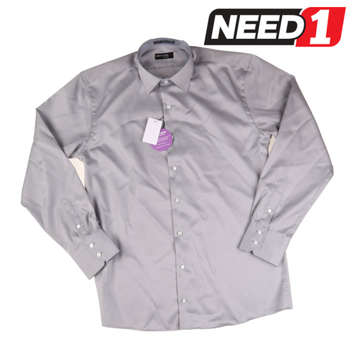 Men's Euro Cut Dress Shirt, Grey