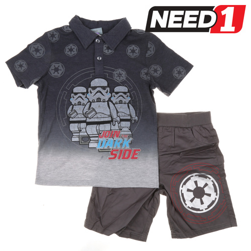 Boy's 2pc Star Wars Clothing Set, Comprising: Polo Shirt & Shorts