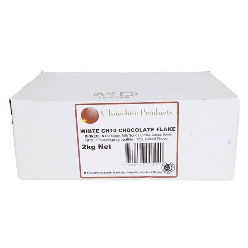 Box Of White CH10 Chocolate Flake, Made In Australia, 2kg