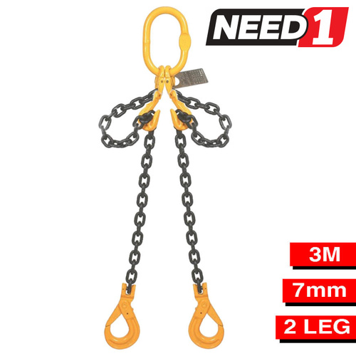 Chain Sling - 2-Leg - 7mm x 3m