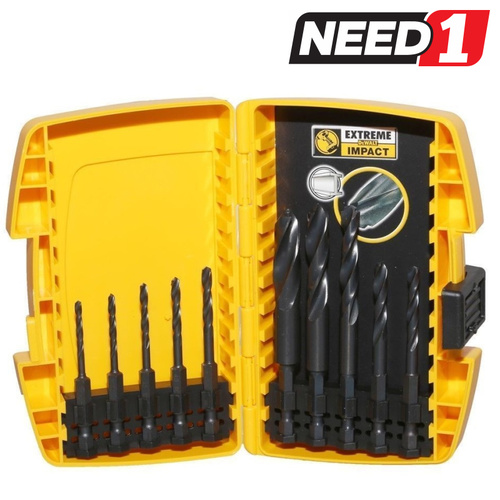 10pc Drill & Bit Set