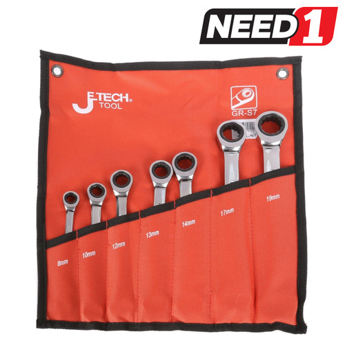 7pc Geared Combo-Spanner Set